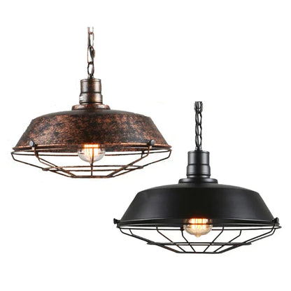 Rustic Metal Hanging Lamp