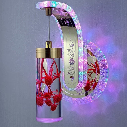 Luxurious Glass Bloom Adjustable Wall Light