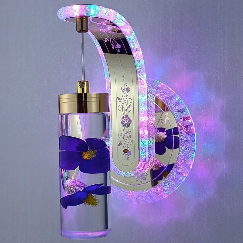 Luxurious Glass Bloom Adjustable Wall Light