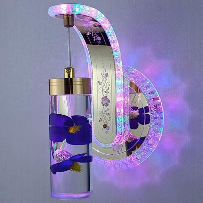 Luxurious Glass Bloom Adjustable Wall Light