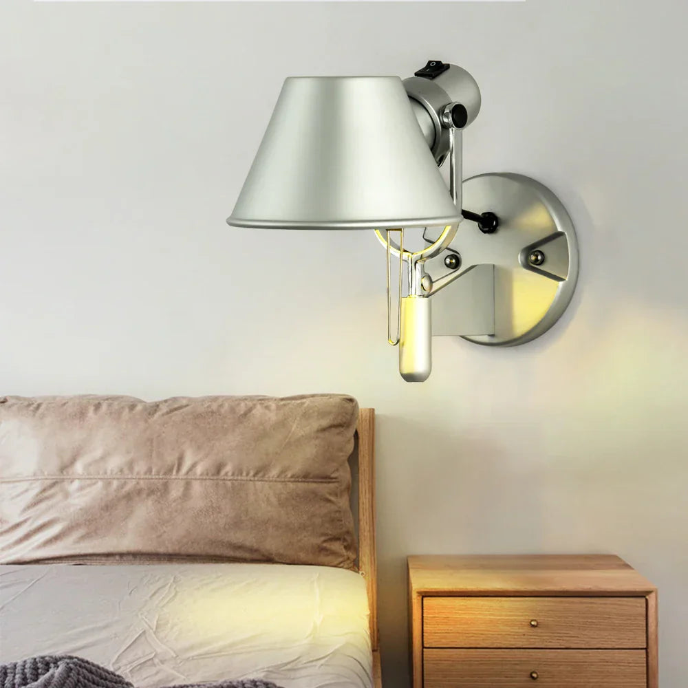 Sleek LED Wall Light – Modern Bedroom Sconce, Adjustable Aluminum Fixture - Cofik