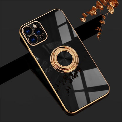 Premium iPhone Case with 360 Metal Kickstand Ring