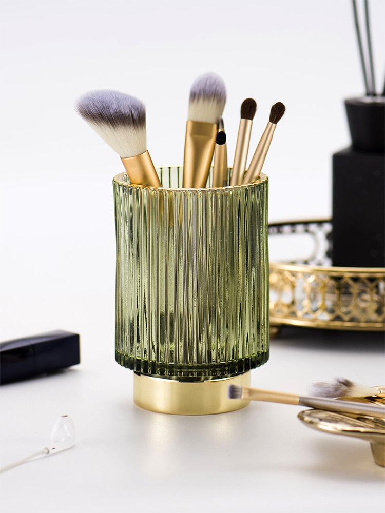Luxury Gold Mirror Makeup Storage Organizer