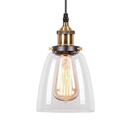 Elegant Glass Pendant Light – Brass Ceiling Fixture