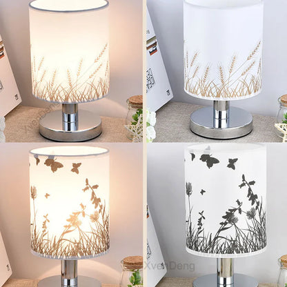 Stylish Metal Desk Lamp with LED Fabric Shade