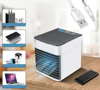 Compact Air Conditioner Fan with LED Night Light