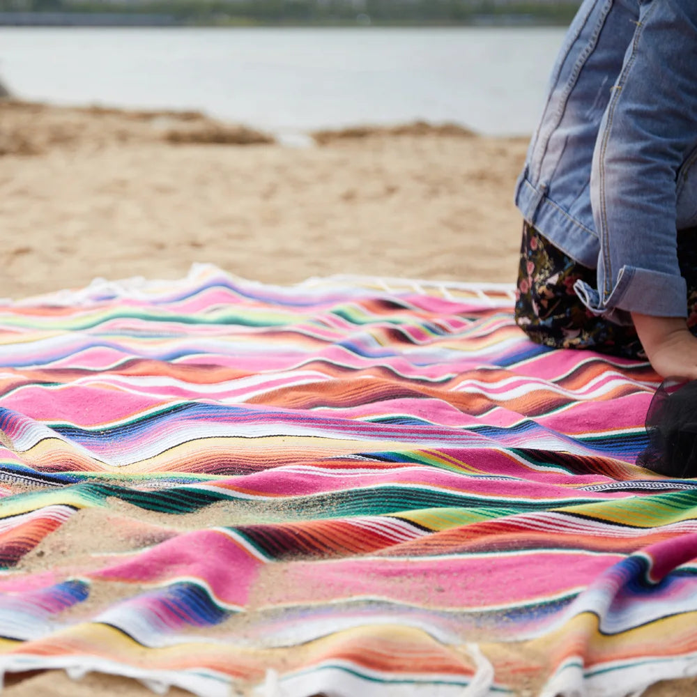 Colorful Southwestern Pattern Throw Blanket