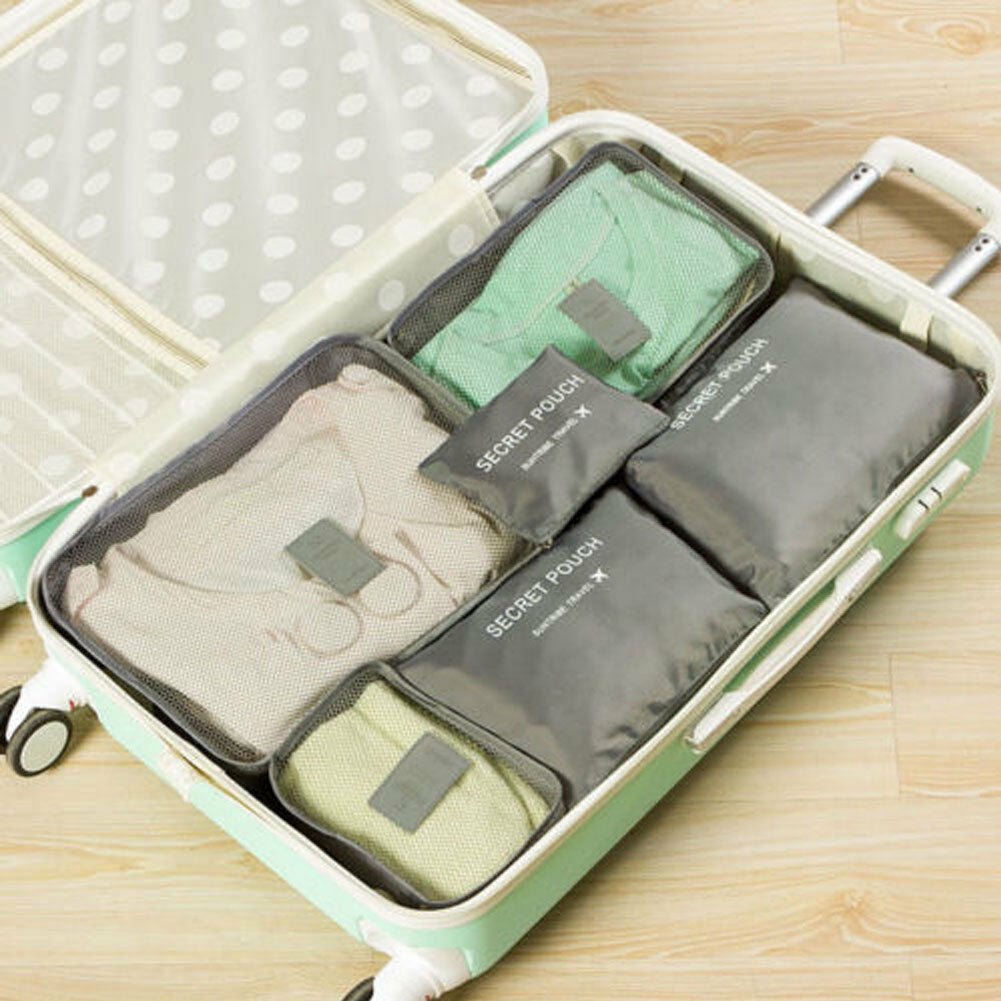 Travel Packing Accessories 6 Pack Organizer Bags
