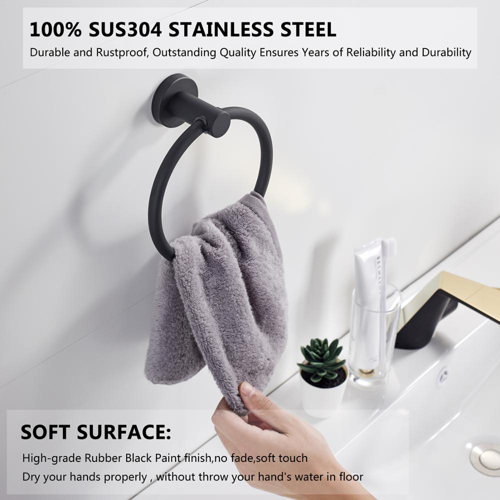 Modern Chrome Towel Holder Ring
