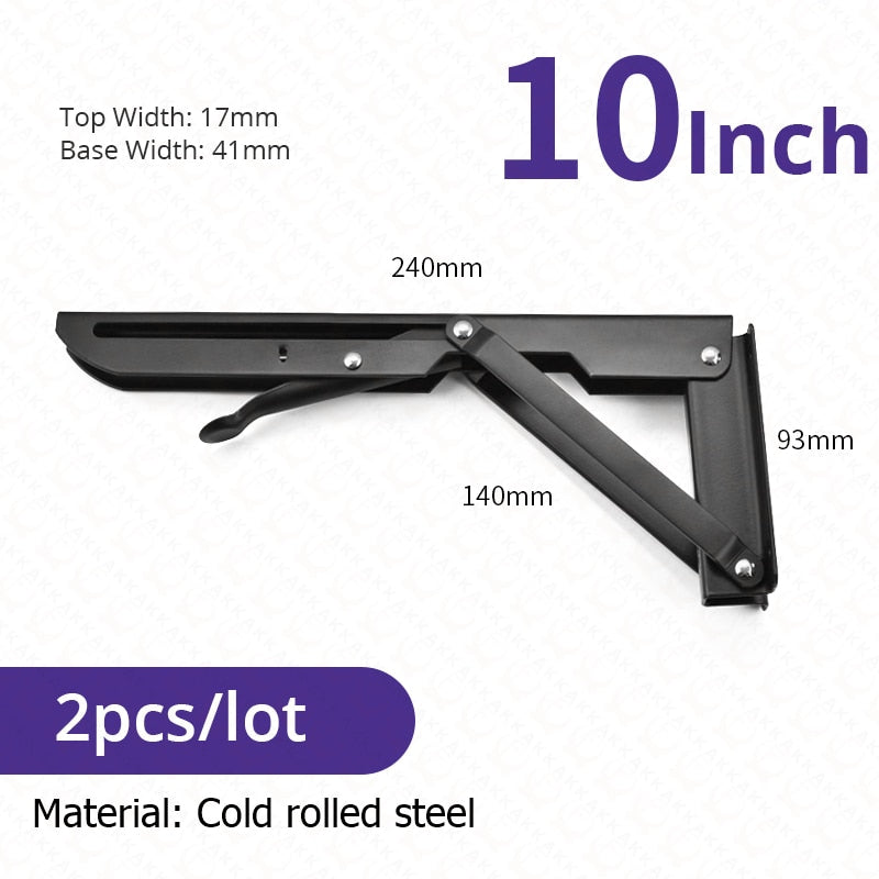 Space-Saving Stainless Steel Folding Shelf Brackets - Cofik