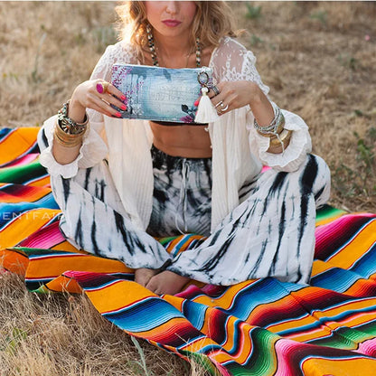 Colorful Southwestern Pattern Throw Blanket
