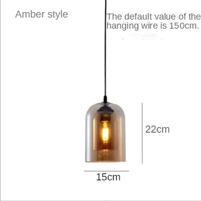 Simple Gray Glass Pendant Light - Cofik