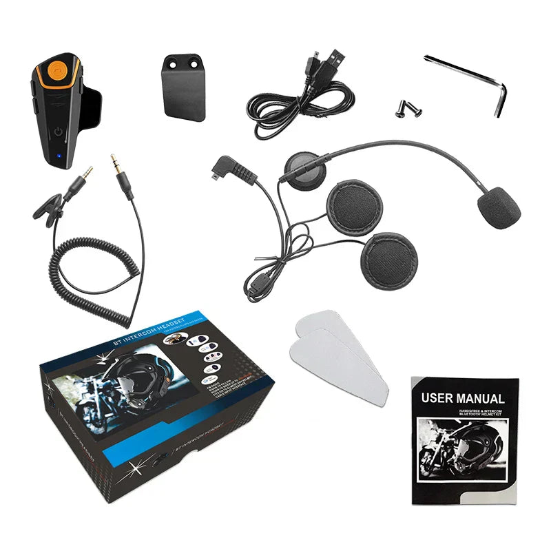 Waterproof Motorsport Intercom with FM & Long Range Bluetooth
