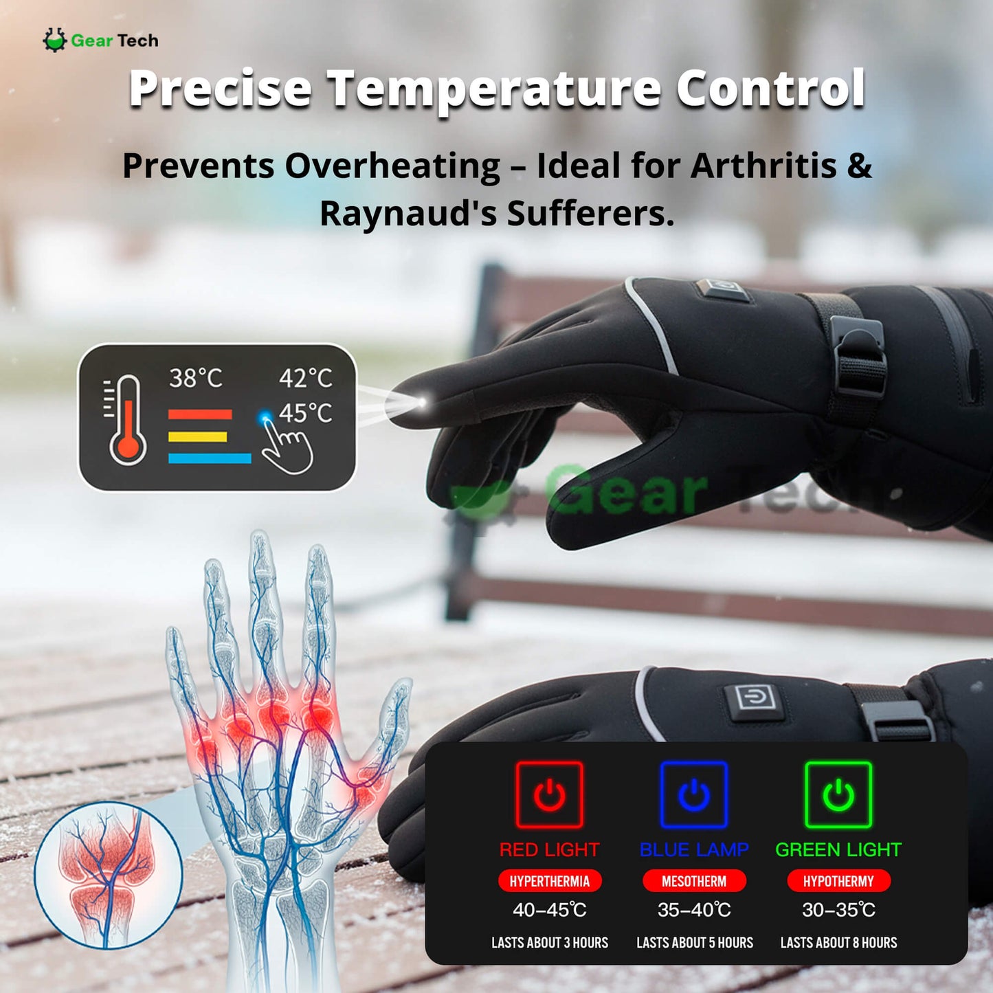 Warm Thermal Gloves for Hand Pain Relief