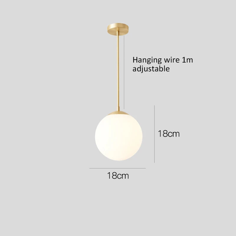 Luxury Glass Ball Chandelier Pendant Light