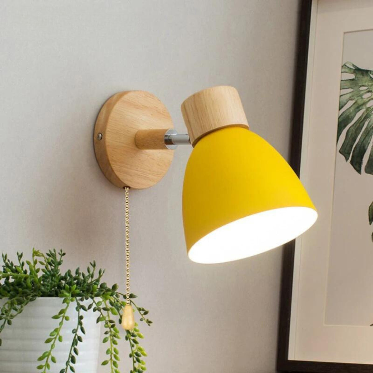 Rustic Wooden Wall Light