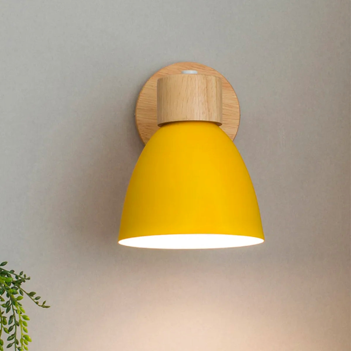 Rustic Wooden Wall Light