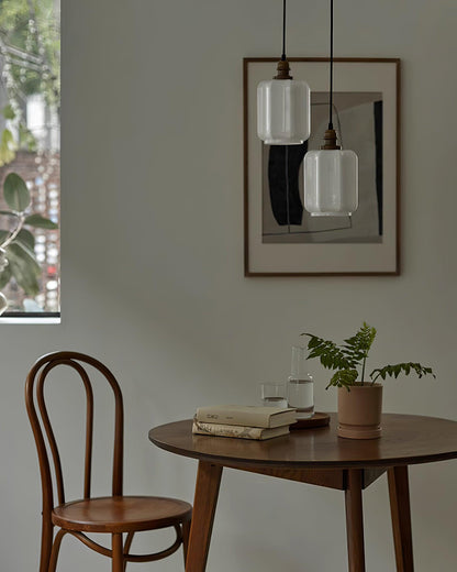 Stylish Glass Pendant Light White Ceiling Fixture