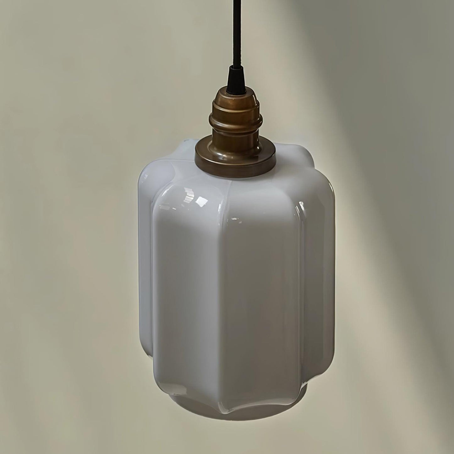 Stylish Glass Pendant Light White Ceiling Fixture