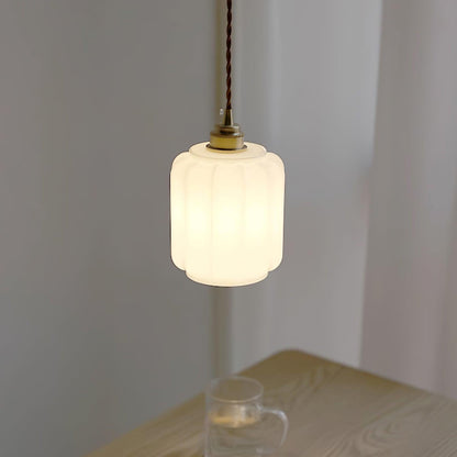 Stylish Glass Pendant Light White Ceiling Fixture