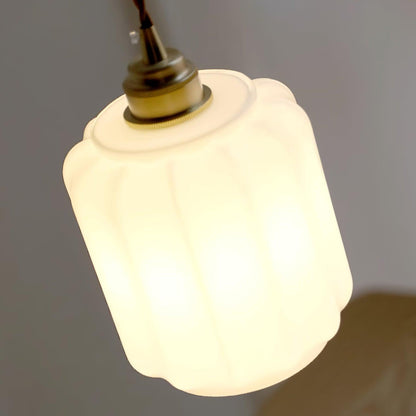 Stylish Glass Pendant Light White Ceiling Fixture