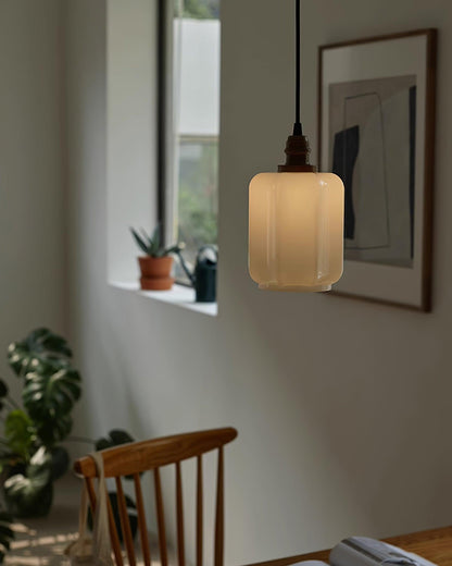 Stylish Glass Pendant Light White Ceiling Fixture