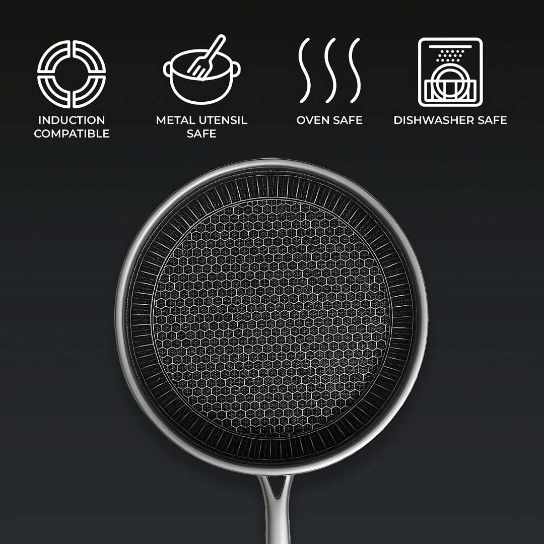 Premium Non Stick Frying Pan with Stainless Steel Base