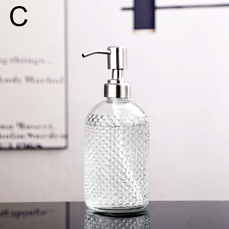 Clear Glass Bathroom Soap Dispenser