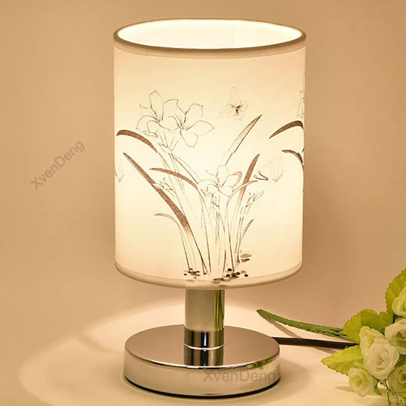 Stylish Metal Desk Lamp with LED Fabric Shade