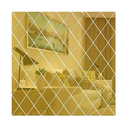 Contemporary 3D Wall Mirror Triangle