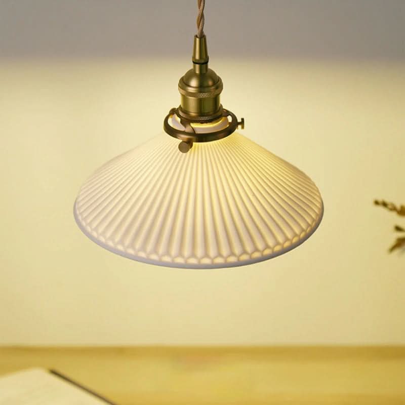 Simple White Porcelain Hanging Lamp