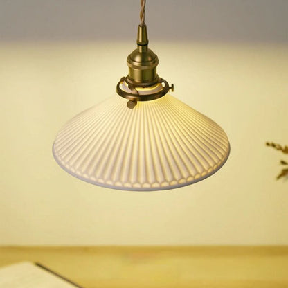 Simple White Porcelain Hanging Lamp