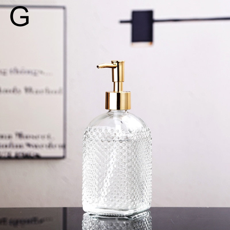 Clear Glass Bathroom Soap Dispenser