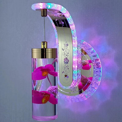 Luxurious Glass Bloom Adjustable Wall Light