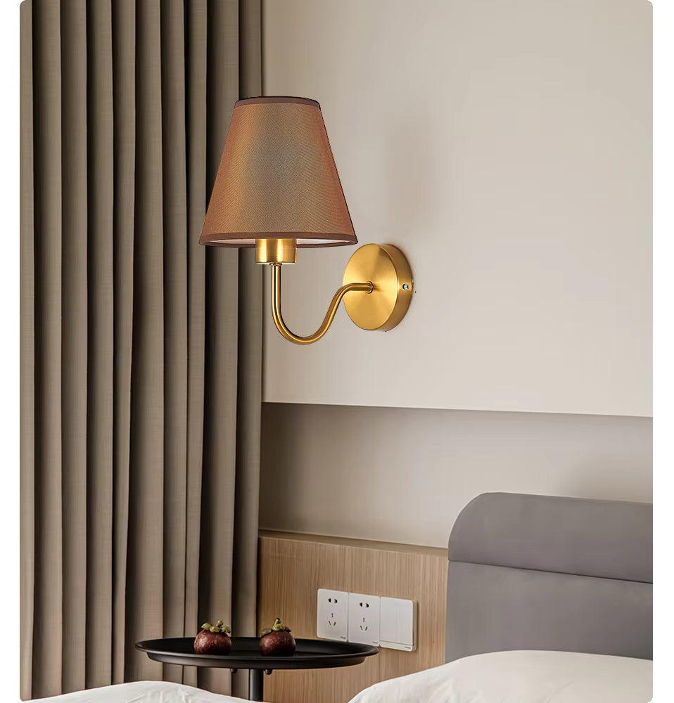 Country Style Textile Wall Light
