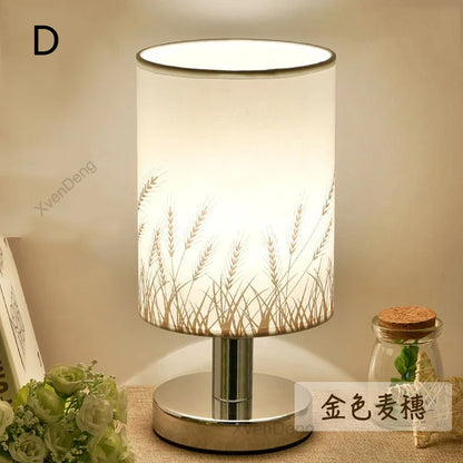 Stylish Metal Desk Lamp with LED Fabric Shade