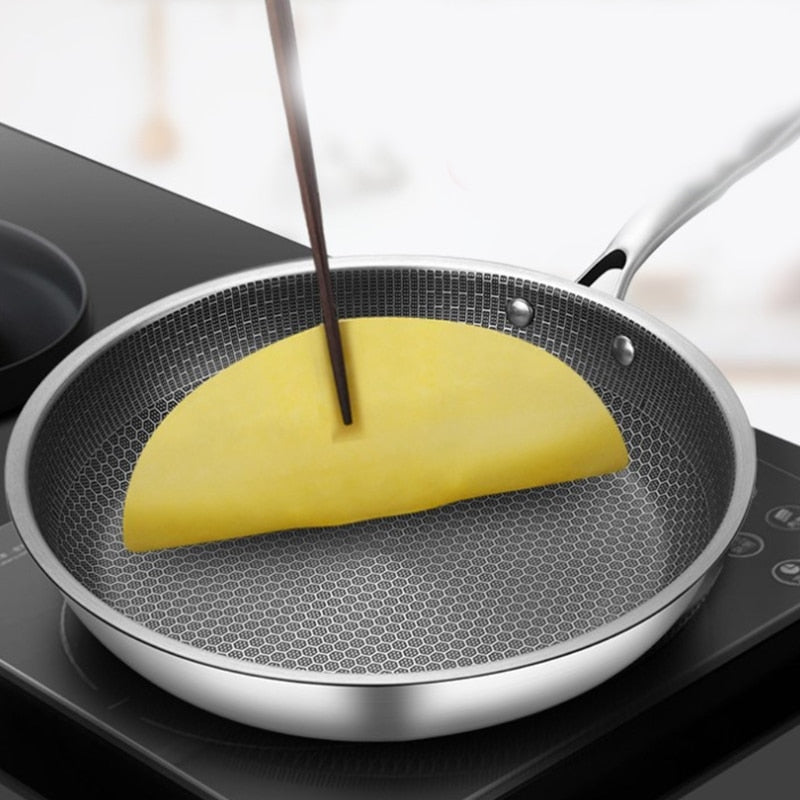 Durable Non-Stick Stainless Steel Frying Pan