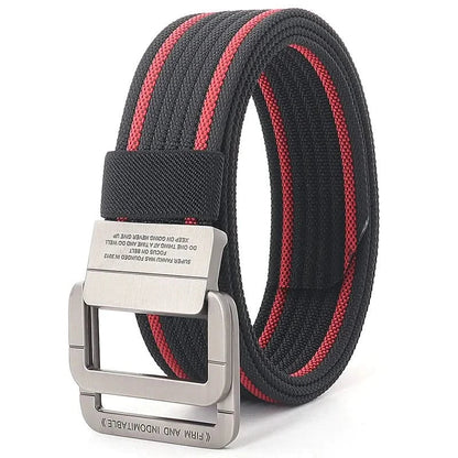 Casual Canvas Web Belt - Double Buckle, Adjustable Fit