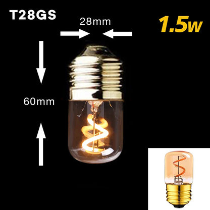Warm Dimmable LED Bulb with Gold Spiral filament