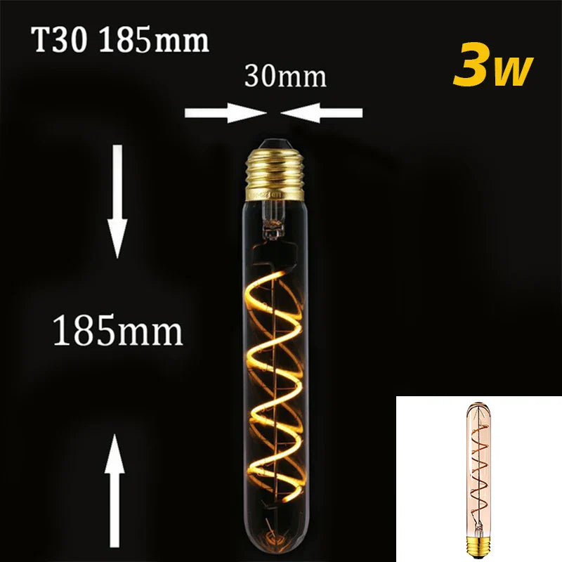 Warm Dimmable LED Bulb with Gold Spiral filament