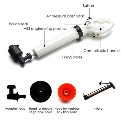 Powerful Air Blow Gun Drain Cleaner Tool