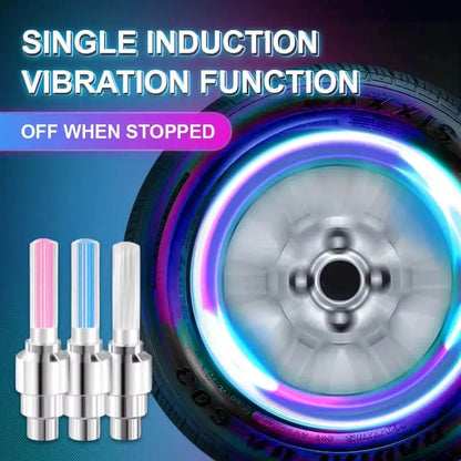 Bright LED Bike Valve Lights for Night Cycling