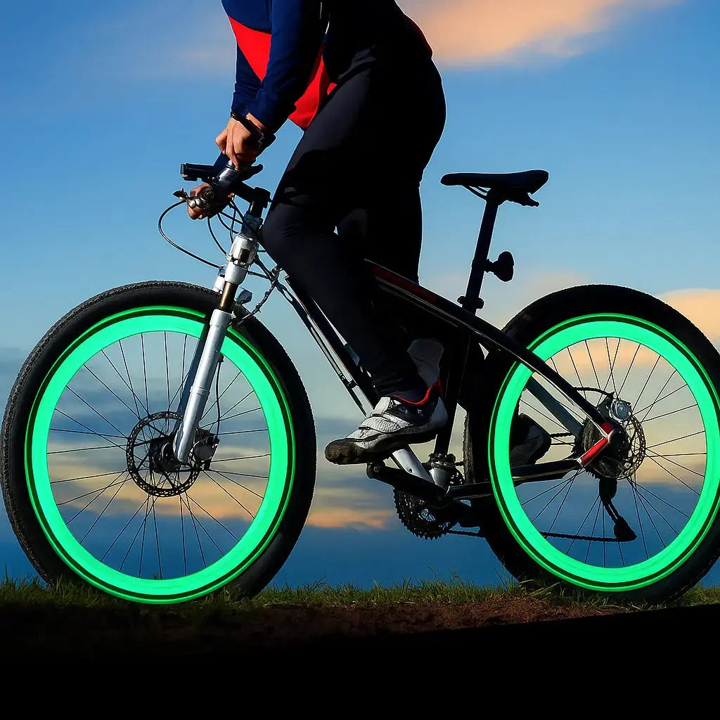 Bright LED Bike Valve Lights for Night Cycling - Cofik