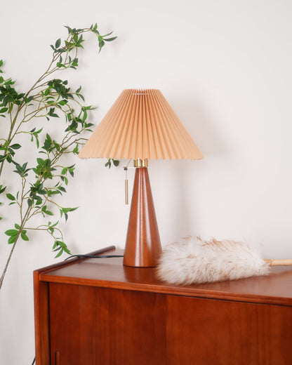 Vintage Chic Wooden Desk Lamp