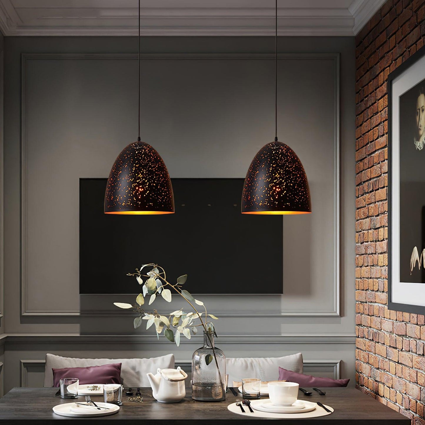 Metal Commercial Pendant Ceiling Light Fixture