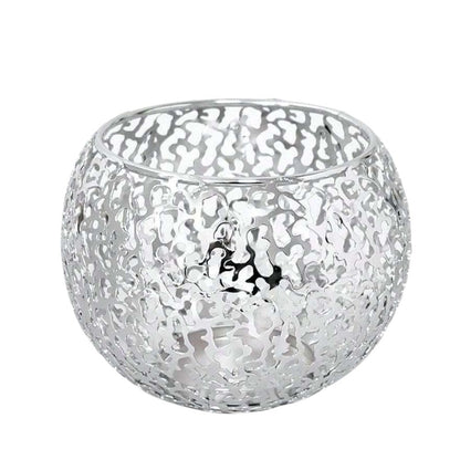 Clear Round Glass Candle Holder