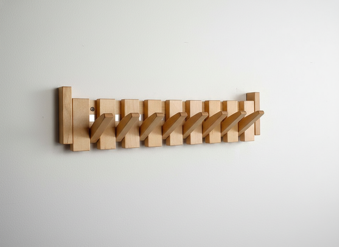 Stylish Wooden Entryway Coat Rack