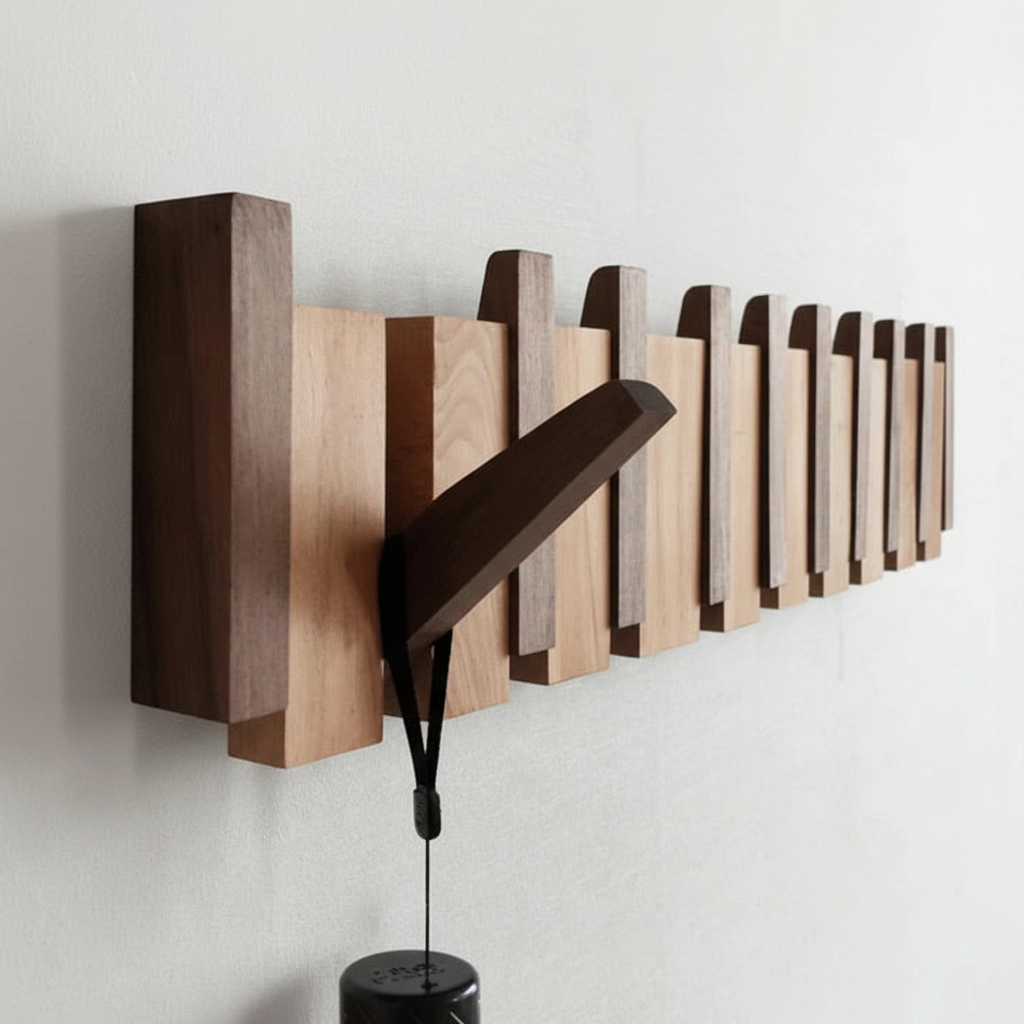 Stylish Wooden Entryway Coat Rack
