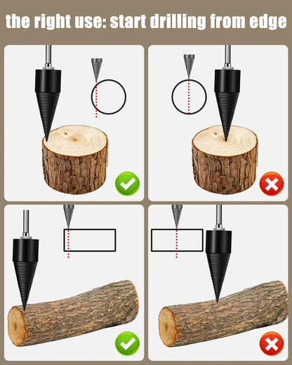 Efficient Wood Splitter Drill Bit Set