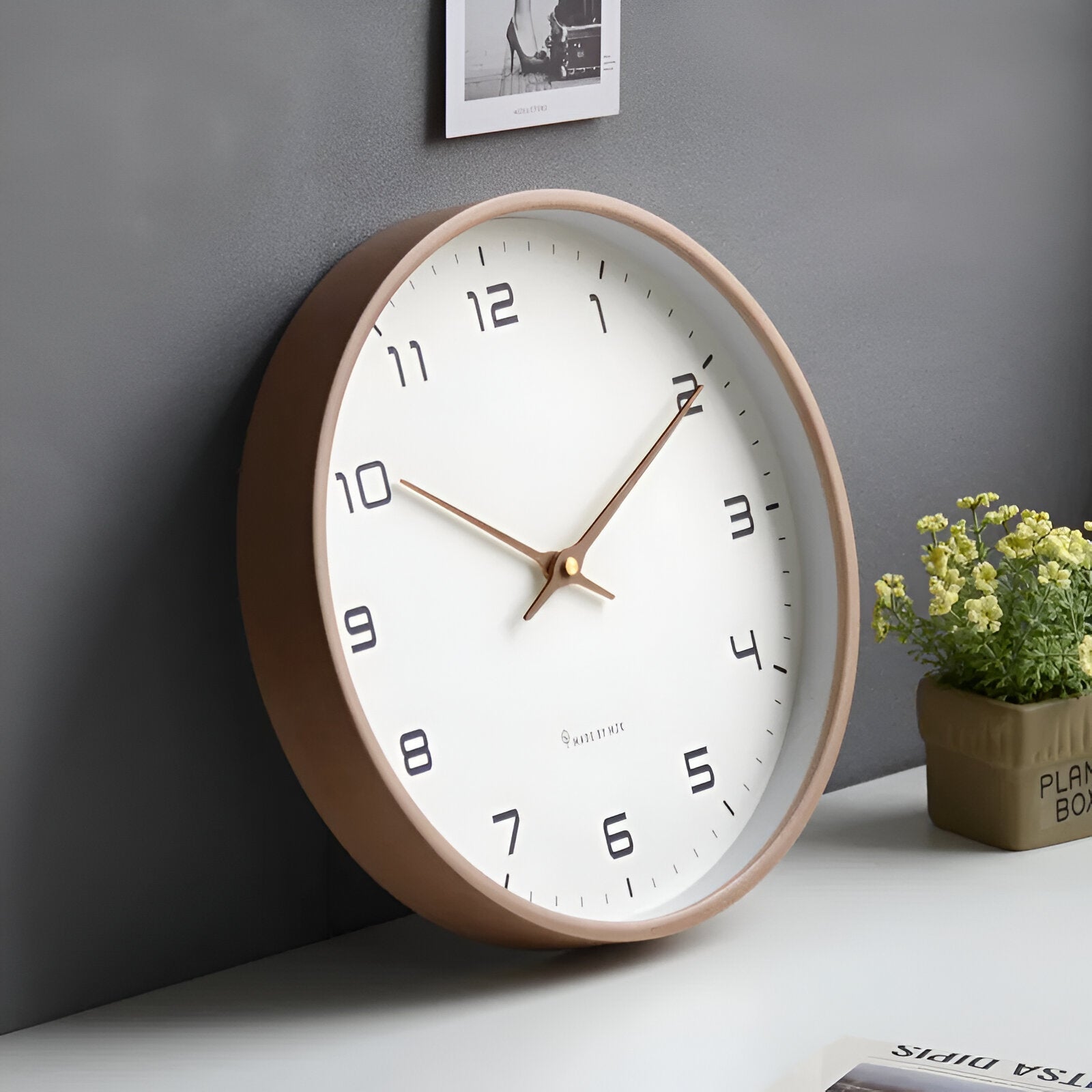 Simple Wooden Wall Clock for Home and Office - Cofik